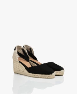 Castañer Carina 7Cm Canvas Sleehak Espadrilles - Zwart -Mode Kleding 00156328 f072 4031 af57 011fc4c35b99 05
