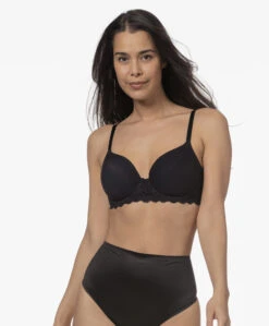 Hanro Moments T-Shirt Bh Met Kant - Zwart -Mode Kleding 02e097cb 21c6 46a3 a5c6 e17cc41bf384 328