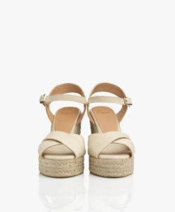 Castañer Blaudell 10,5Cm Canvas Espadrilles Met Sleehak - Ivoor -Mode Kleding 088a6821 5374 461b ac29 f39b0c998824 331