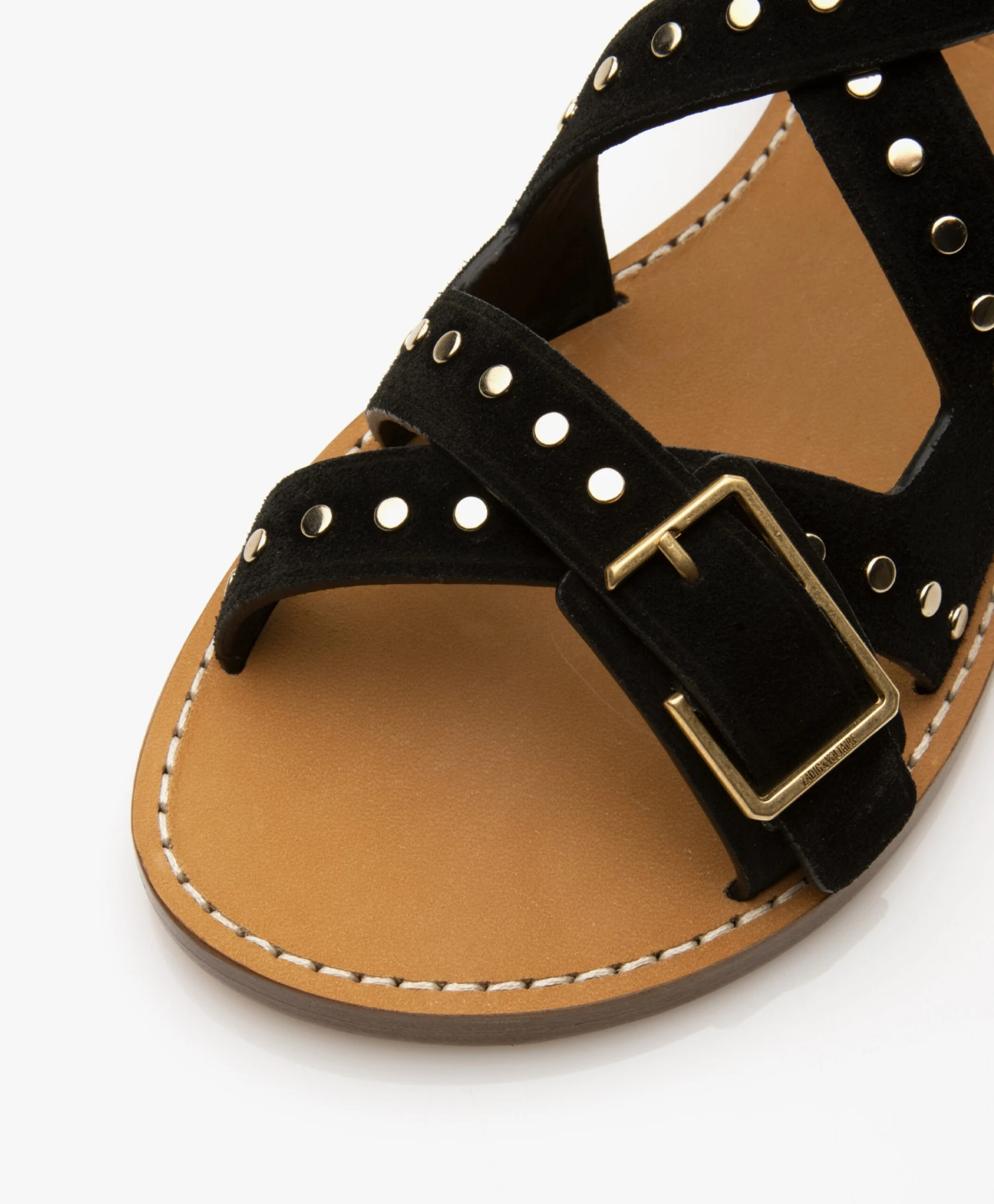 Zadig & Voltaire Cecilia Caprese Suède Leren Stud Sandalen - Zwart 9 Zadig & Voltaire Cecilia Caprese Suède Leren Stud Sandalen - Zwart - Afbeelding 9
