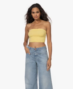 Skin Luna Pima Reversible Bandeau Top - Rev Gold/Sandstone