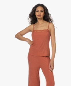 Calvin Klein Modal Rib Jersey Camisole Met Kant - Copper 20 Calvin Klein Modal Rib Jersey Camisole Met Kant - Copper -Mode Kleding 1471e792 f45d 473f b999 52ec8c713ee4 34