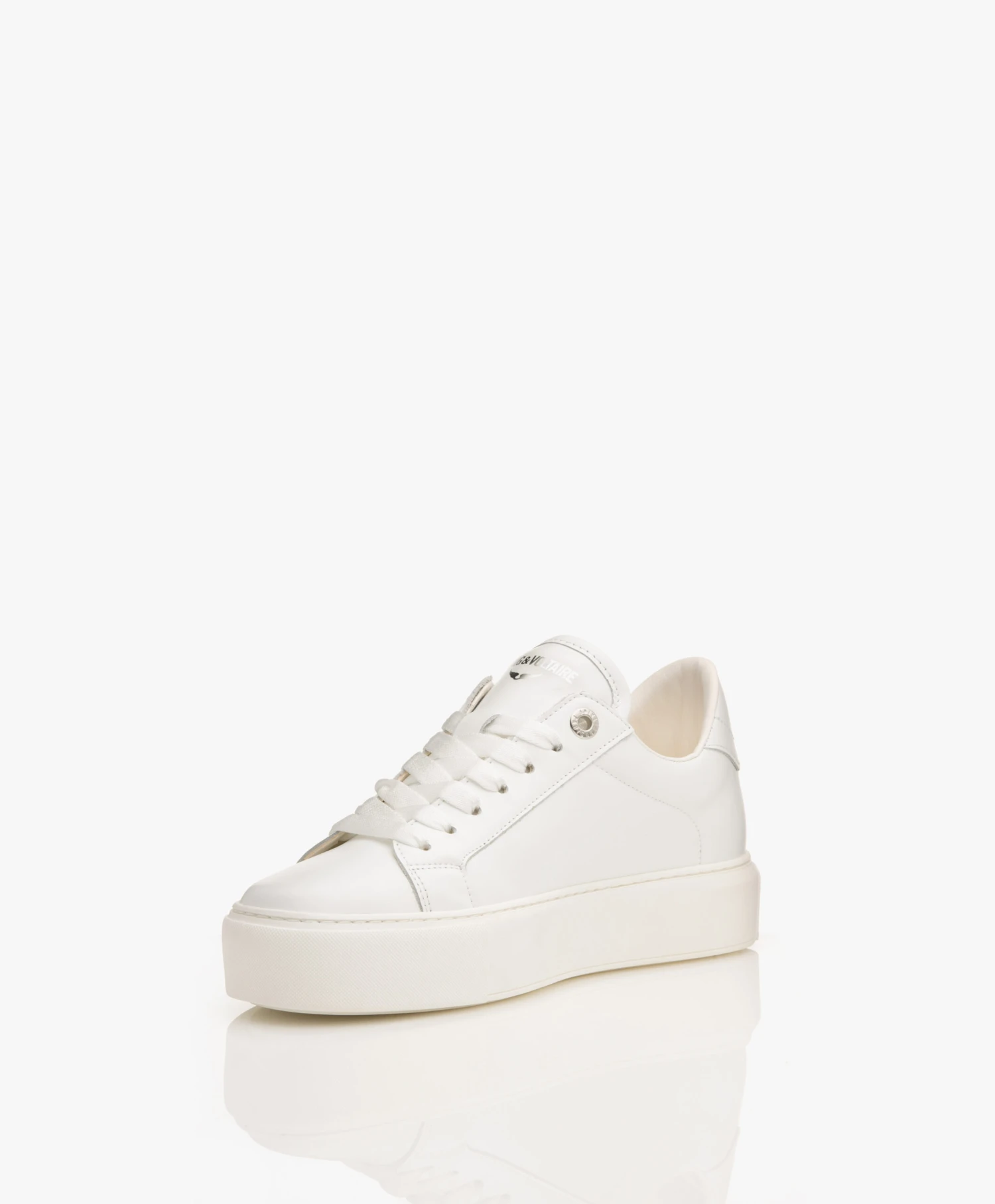 Zadig & Voltaire La Flash Chunky Smooth Kalfsleren Platform Sneakers - Wit 12 Zadig & Voltaire La Flash Chunky Smooth Kalfsleren Platform Sneakers - Wit - Afbeelding 12