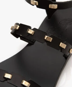 Ancient Greek Sandals Coco Leren Stud Sandalen - Zwart -Mode Kleding 1561f5c9 0bbb 4080 b218 990bc70ace1c 247