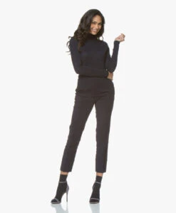 Falke Cotton Touch Damessokken - Donker Navy 7 Falke Cotton Touch Damessokken - Donker Navy -Mode Kleding 181009 Filippa K Merino Wool Roller Neck Trui Navy 09