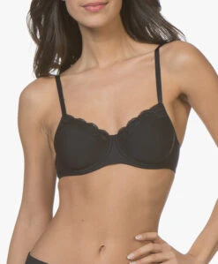 Hanro Cotton Lace T-Shirt Bh - Zwart 12 Hanro Cotton Lace T-Shirt Bh - Zwart -Mode Kleding 181220 HANRO Cotton Lace T Shirt BH Zwart 115