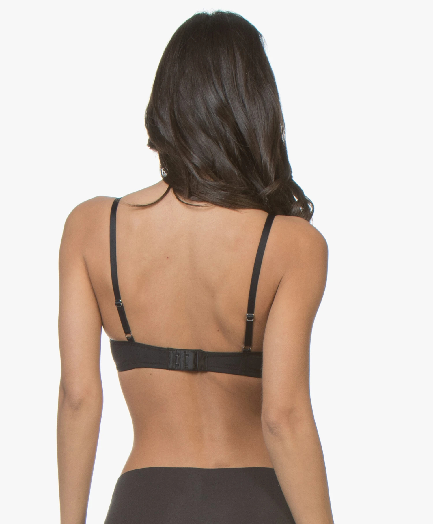 Hanro Cotton Lace T-Shirt Bh - Zwart 4 Hanro Cotton Lace T-Shirt Bh - Zwart - Afbeelding 4