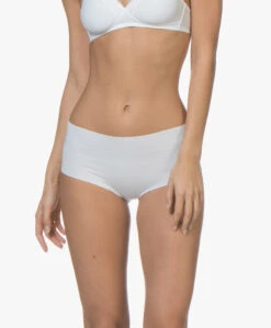 Hanro Invisible Cotton Maxi Slip - Wit -Mode Kleding 181220 HANRO Invisible Cotton Maxi Slip Wit 37