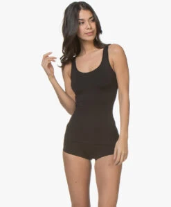 Hanro Touch Feeling Tanktop - Zwart -Mode Kleding 181220 HANRO Touch Feeling Low rise Short Zwart 25