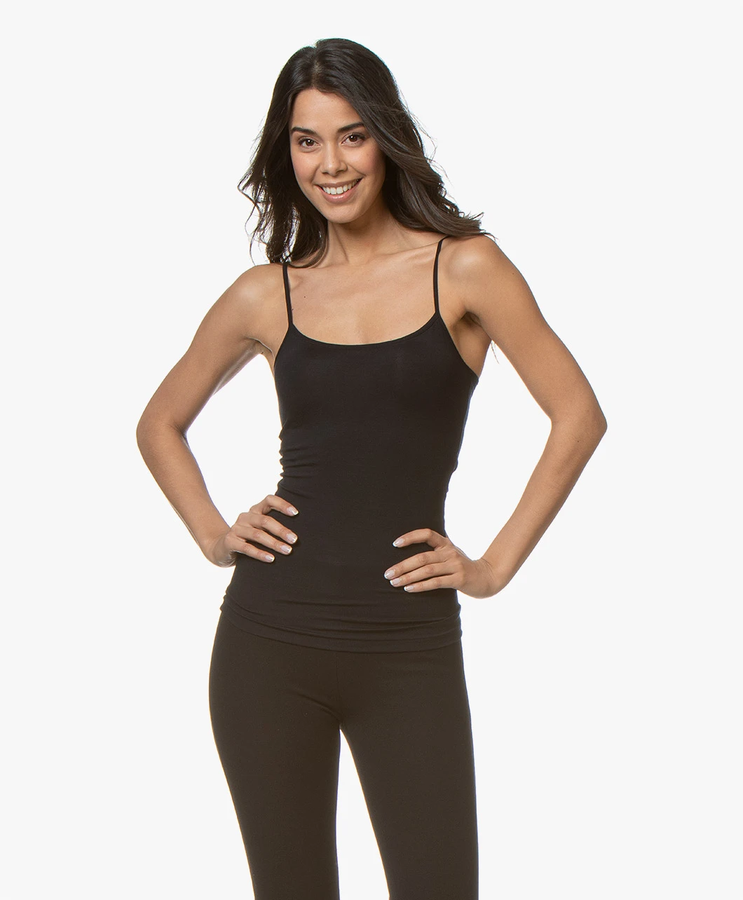 Hanro Soft Touch Modal Spaghetti Top - Zwart 12 Hanro Soft Touch Modal Spaghetti Top - Zwart - Afbeelding 12