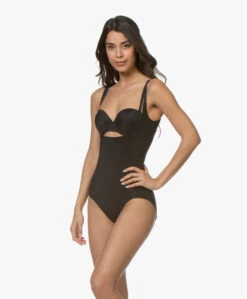 Spanx® Oncore Open-Bust Bodysuit - Zwart
