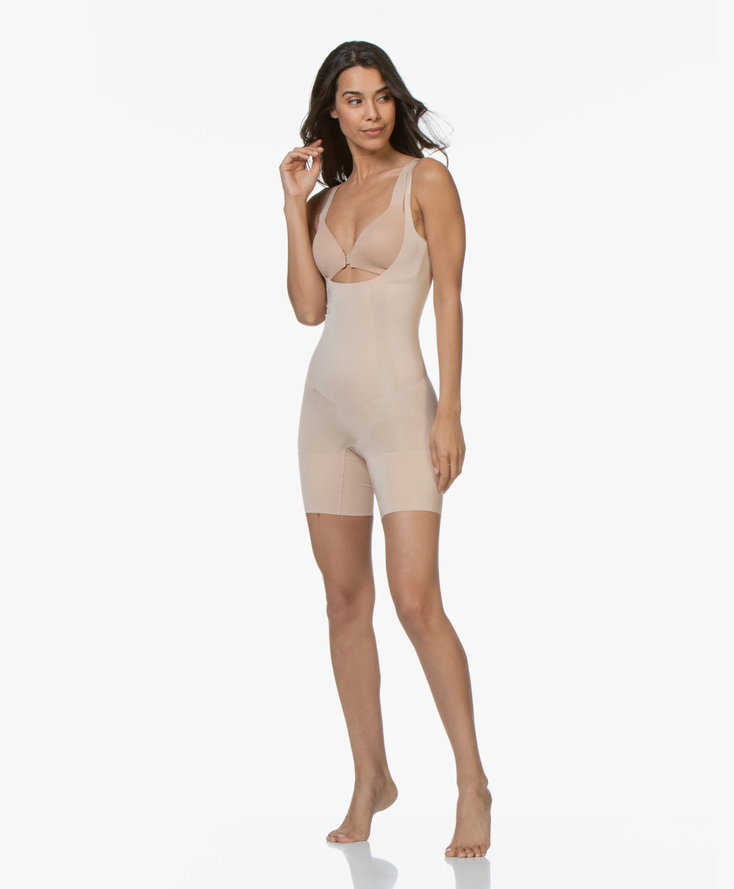 Spanx® Oncore Open-Bust Mid-Thigh Bodysuit - Soft Nude 10 Spanx® Oncore Open-Bust Mid-Thigh Bodysuit - Soft Nude - Afbeelding 10