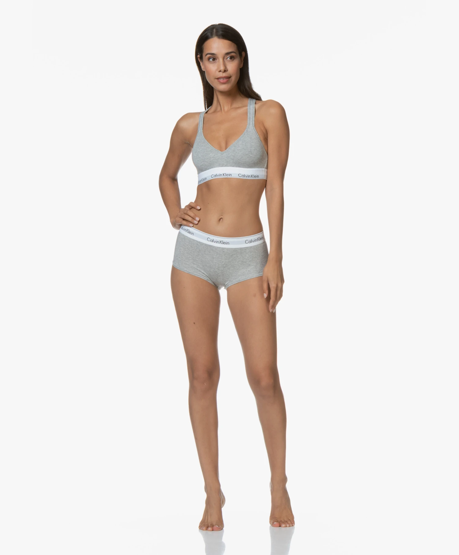 Calvin Klein Modern Cotton Padded Bralette - Grijs Mêlee 9 Calvin Klein Modern Cotton Padded Bralette - Grijs Mêlee - Afbeelding 9