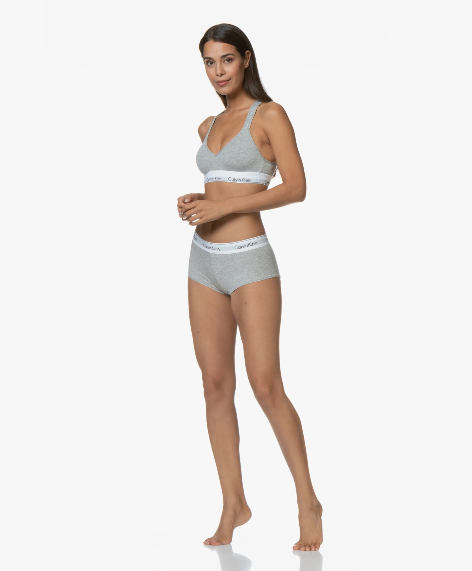 Calvin Klein Modern Cotton Padded Bralette - Grijs Mêlee 5 Calvin Klein Modern Cotton Padded Bralette - Grijs Mêlee - Afbeelding 5