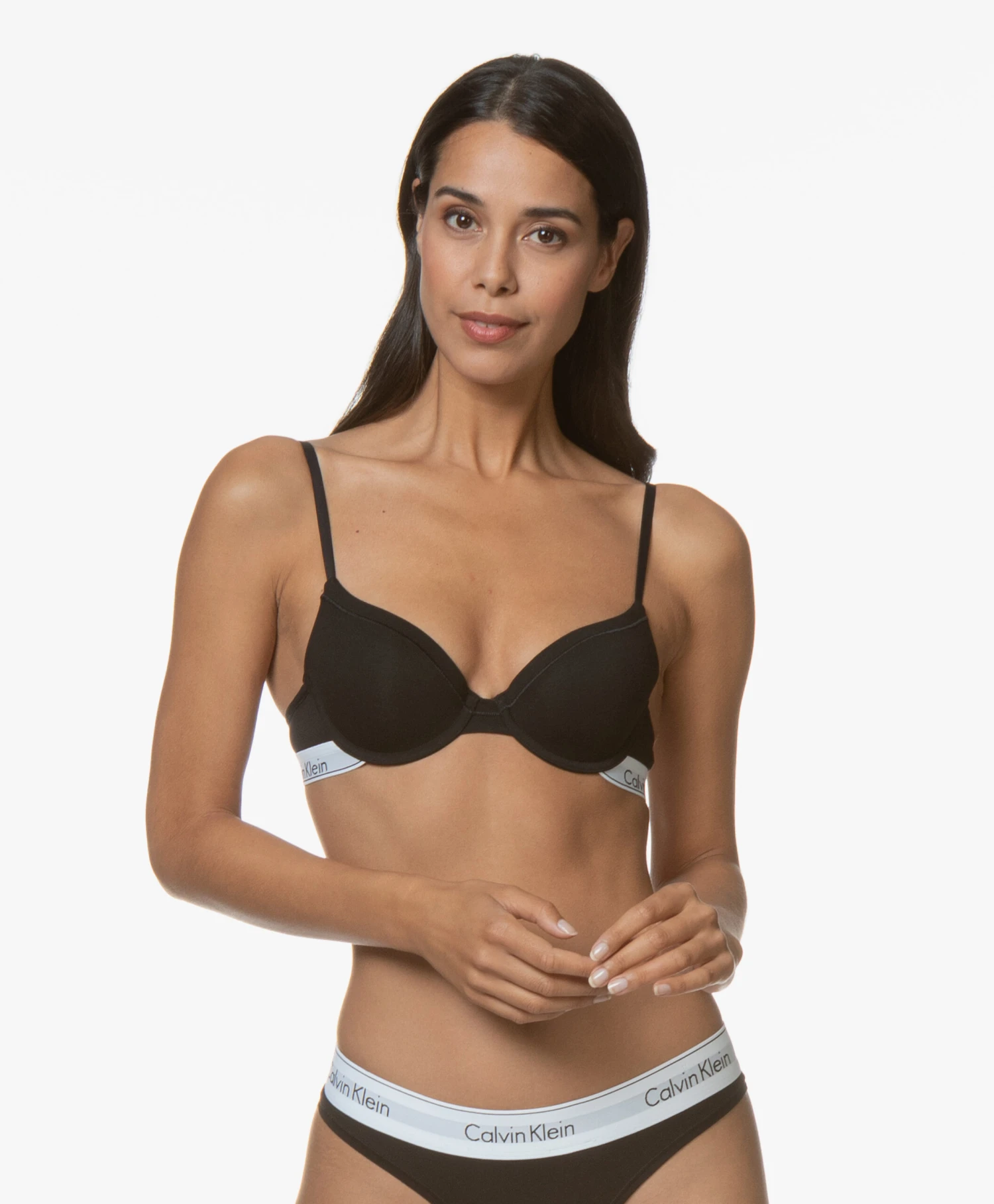 Calvin Klein Modern Cotton T-Shirt Bh - Zwart/Wit 12 Calvin Klein Modern Cotton T-Shirt Bh - Zwart/Wit - Afbeelding 12