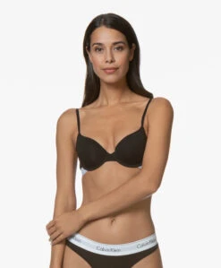 Calvin Klein Modern Cotton T-Shirt Bh - Zwart/Wit 20 Calvin Klein Modern Cotton T-Shirt Bh - Zwart/Wit -Mode Kleding 190814 Calvin Klein Modern Cotton T shirt BH ZwartWit 165