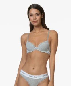 Calvin Klein Modern Cotton T-Shirt Bh - Grijs Mêlee 20 Calvin Klein Modern Cotton T-Shirt Bh - Grijs Mêlee -Mode Kleding 190814 Calvin Klein Modern T Shirt Bra Grey Heather 112