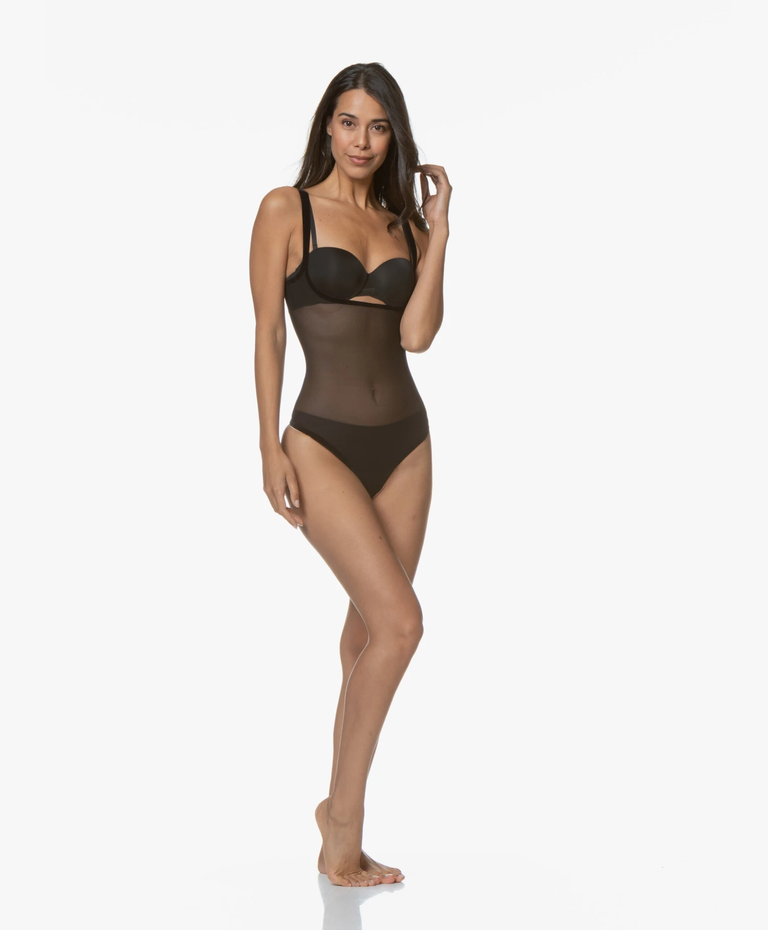 Wolford Tulle Forming String Body - Zwart 2 Wolford Tulle Forming String Body - Zwart - Afbeelding 2