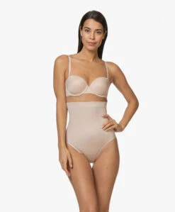 Spanx® Suit Your Fancy High-Waisted Thong - Champagne Beige -Mode Kleding 191024 SPANX Suit Your Fancy High Waisted Thong Champagne Beige 74