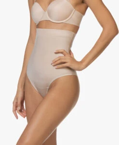 Spanx® Suit Your Fancy High-Waisted Thong - Champagne Beige