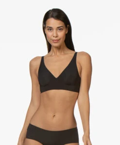 Wolford Pure Voorgevormde Bralette - Zwart -Mode Kleding 191024 Wolford Pure Bralette Zwart 102