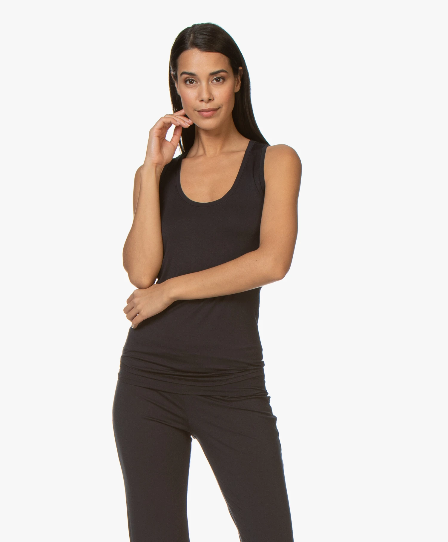 Hanro Modal Yoga Tanktop - Zwart 8 Hanro Modal Yoga Tanktop - Zwart - Afbeelding 8