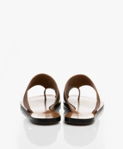 Atp Atelier Rosa Gestructureerde Leren Slippers - Bruin -Mode Kleding 191114 ATP Atelier Rosa Printed Watersnake Brown 05