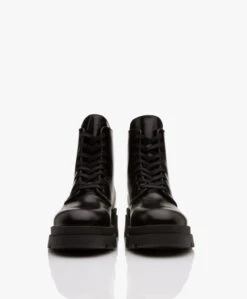 Anine Bing Luc Leren Combat Veterlaarzen - Zwart -Mode Kleding 199ba3a3 b905 4761 86eb eb6088fe35af 05