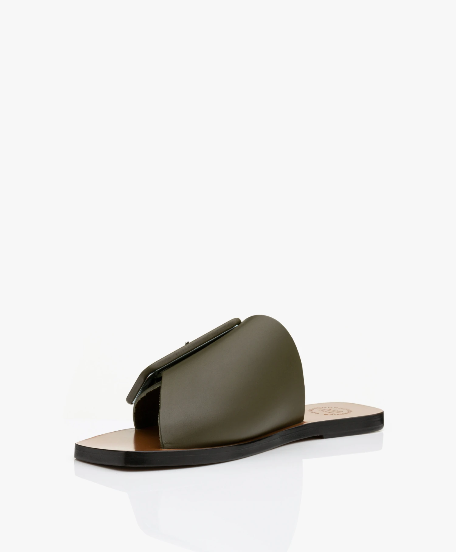 Atp Atelier Ceci Leren Slippers Met Gesp - Groen 12 Atp Atelier Ceci Leren Slippers Met Gesp - Groen - Afbeelding 12