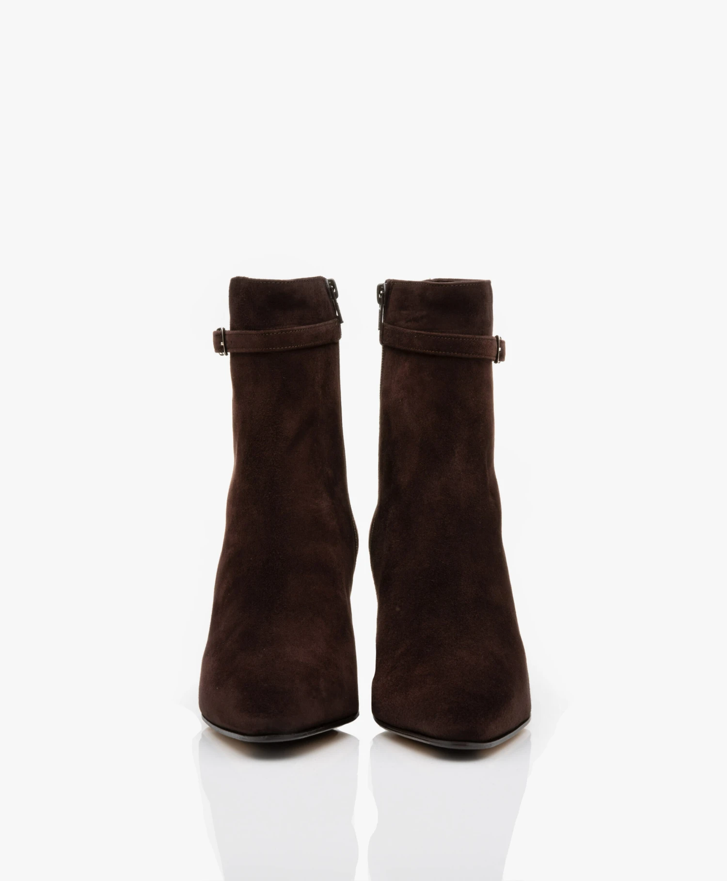 Panara Suède Leren Enkellaarzen - Donkerbruin 7 Panara Suède Leren Enkellaarzen - Donkerbruin - Afbeelding 7