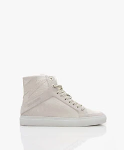 Zadig & Voltaire Zv1747 High Flash Concrete Sneakers - Beige