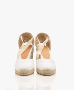 Castañer Carina 10Cm Canvas Sleehak Espadrilles - Wit -Mode Kleding 1f7b999c edfb 4d8b b029 18e496ec5b68 5477