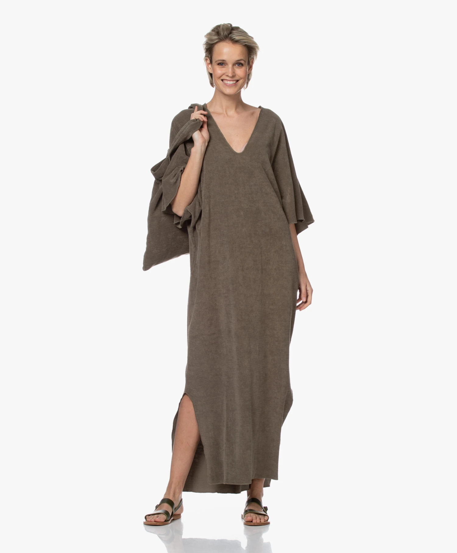 K. Jacques St. Tropez Barigoule Leren Sandalen - Kaki 6 K. Jacques St. Tropez Barigoule Leren Sandalen - Kaki - Afbeelding 6