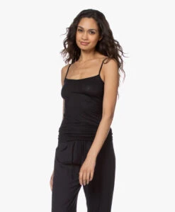 Hanro Ultralight Katoenen Spaghetti Top - Zwart -Mode Kleding 200319 22892b5a 19c3 4ac3 949a 5858e3694de7