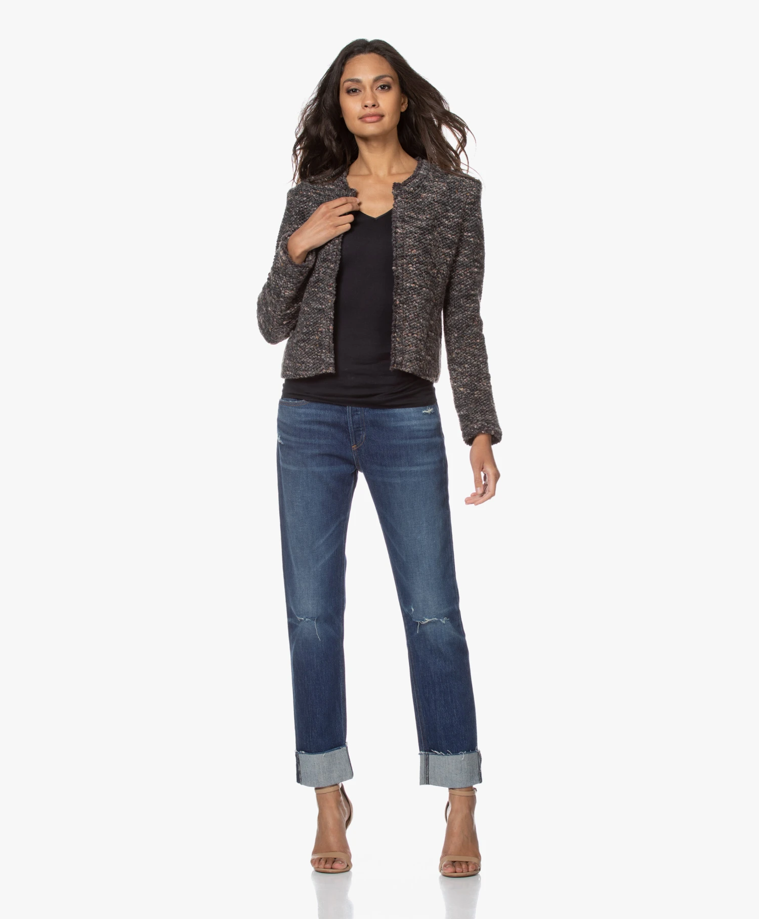 Hanro Cotton Seamless V-Hals T-Shirt - Zwart 13 Hanro Cotton Seamless V-Hals T-Shirt - Zwart - Afbeelding 13