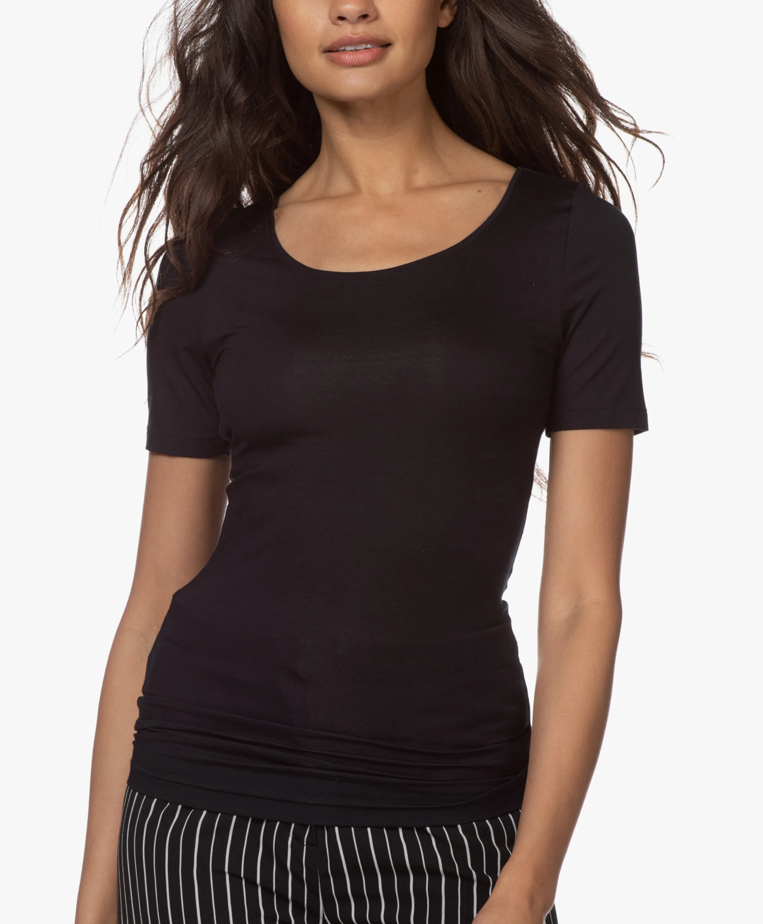 Hanro Soft Touch Modal T-Shirt - Zwart 12 Hanro Soft Touch Modal T-Shirt - Zwart - Afbeelding 12