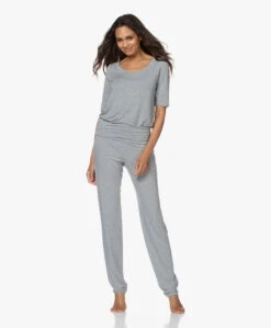 Hanro Yoga Modal Jersey Scoop T-Shirt - Grit Mêlee -Mode Kleding 200623 09dc17f4 11cc 4c5d bcac c76ea8d7f4c9