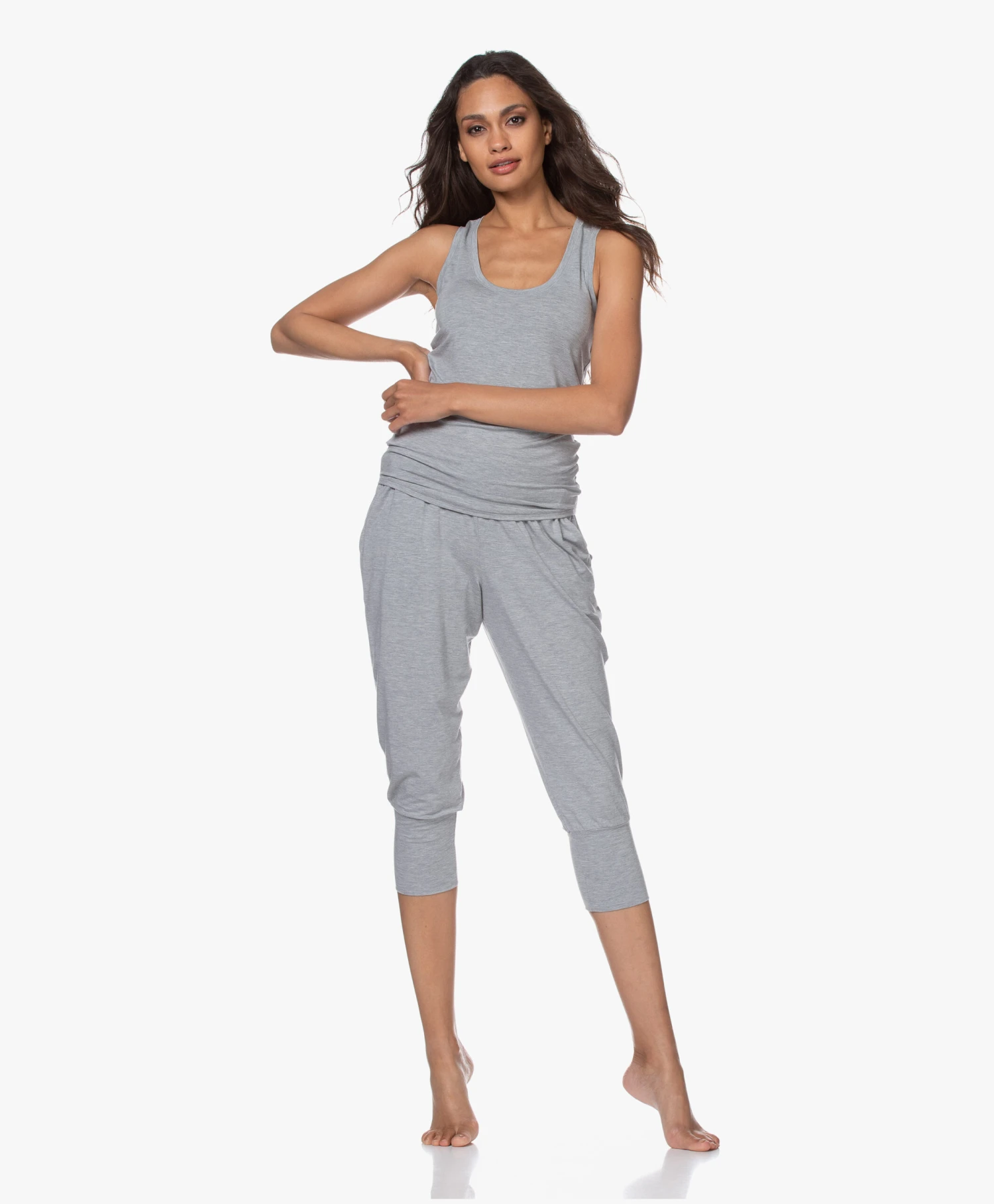 Hanro Modal Yoga Tanktop - Grit Melange 6 Hanro Modal Yoga Tanktop - Grit Melange - Afbeelding 6