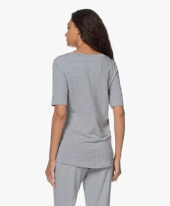 Hanro Yoga Modal Jersey Scoop T-Shirt - Grit Mêlee -Mode Kleding 200623 3fc5317d e456 42a7 97b8 df8077984727
