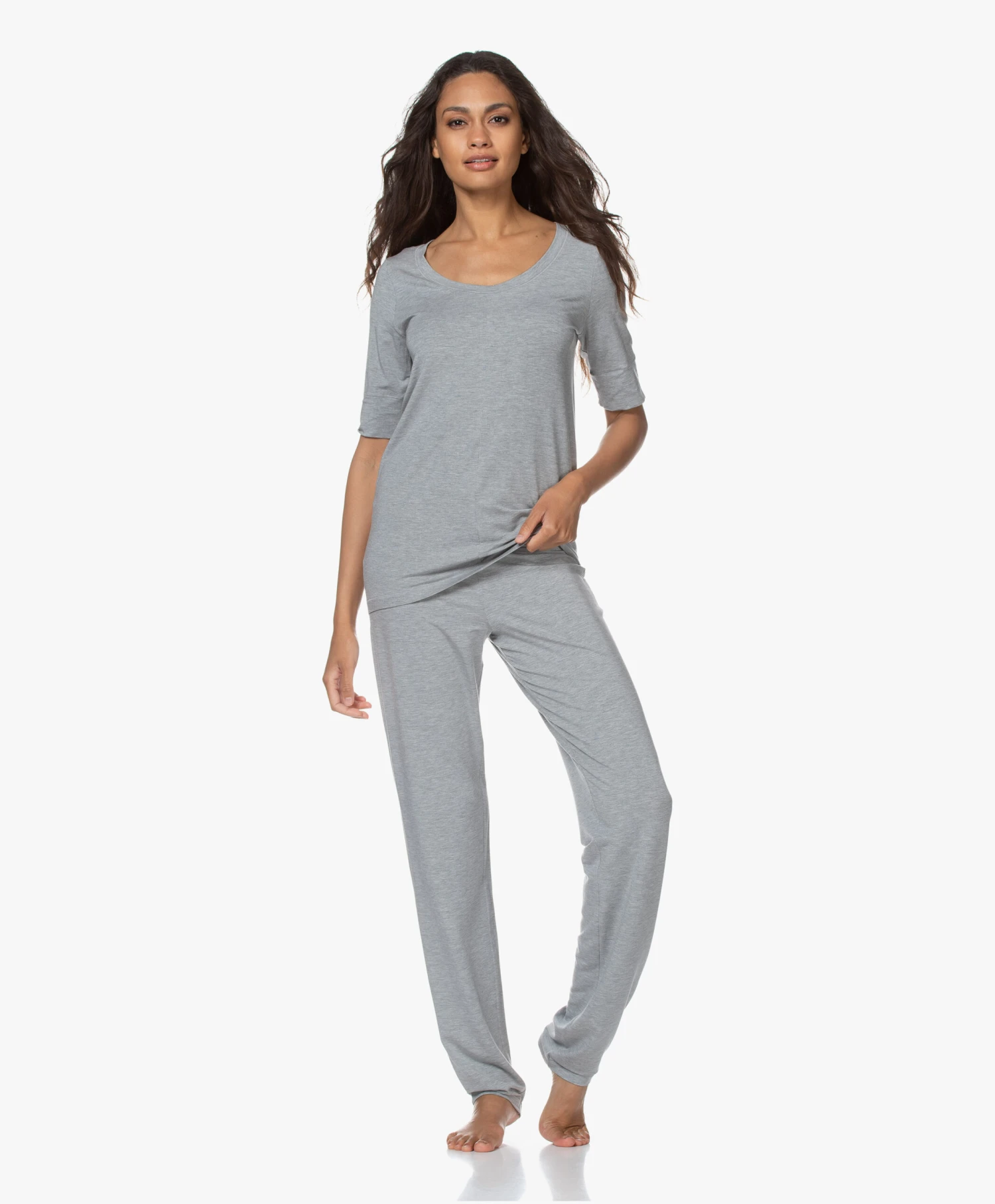 Hanro Modal Yoga Broek - Grit Mêlee 5 Hanro Modal Yoga Broek - Grit Mêlee - Afbeelding 5