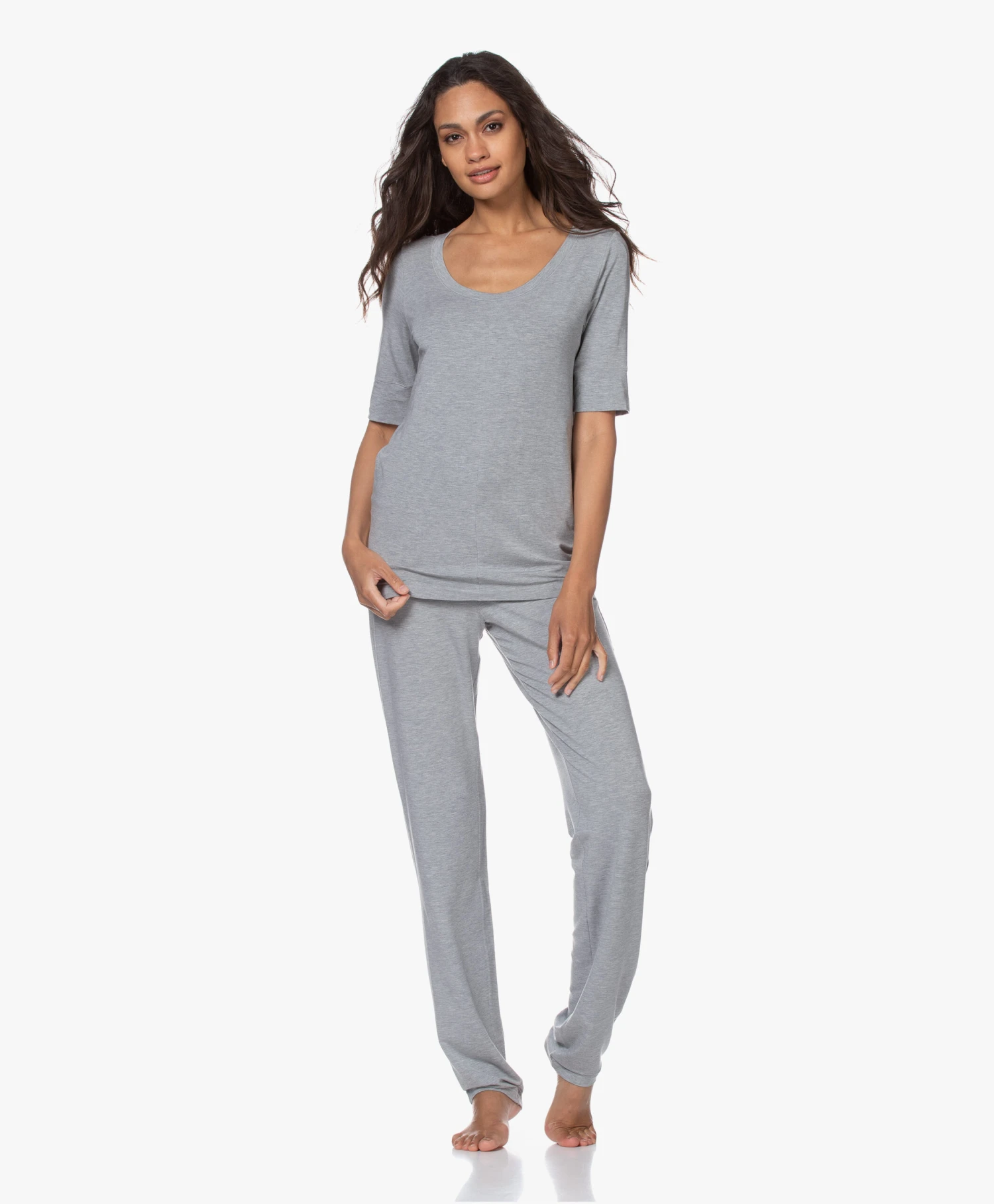 Hanro Modal Yoga Broek - Grit Mêlee 8 Hanro Modal Yoga Broek - Grit Mêlee - Afbeelding 8