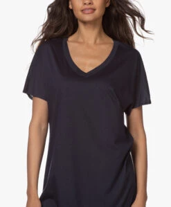 Hanro Laura Modalmix Jersey Nachthemd - Midnight -Mode Kleding 200623 a998ff88 19a7 499c 8b2b 4b1dbddd8300