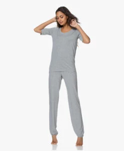 Hanro Yoga Modal Jersey Scoop T-Shirt - Grit Mêlee -Mode Kleding 200623 b34ac214 4ca9 4c4a a530 e0b5d0eba19f