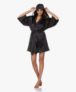 By Dariia Day Mulberry Zijden Slaapmasker - Midnight Black -Mode Kleding 200707 39248d39 d7f6 4a18 b1da 6b2c23015d5f