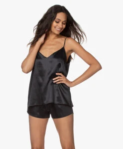 By Dariia Day Mulberry Zijden Camisole - Midnight Black