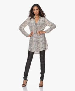 Equipment Essential Zijden Blousejurk - Slangenprint -Mode Kleding 200715 e4f8e3fa 803d 46ad 81c1 95a0881cf80c