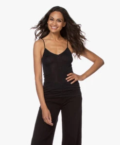 Hanro Wol-Zijde Spaghettitop - Zwart -Mode Kleding 200716 30db92d8 29e7 4e68 b6b4 b41c4f5ba440