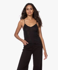 Hanro Wol-Zijde Spaghettitop - Zwart -Mode Kleding 200716 b6c3a9f6 d222 41c1 91b8 6968873c7712