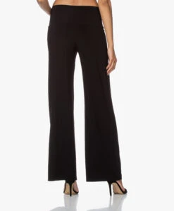 Norma Kamali Tech Jersey Wijde Pijpen Broek - Zwart -Mode Kleding 200731 838bcd47 a3fd 4fca ab09 cd8506379351