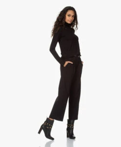 Studio .Ruig Tale Viscose Jersey Colshirt - Zwart -Mode Kleding 201015 1a57f7a6 44ad 4e82 a6ea 84837bdccf0b